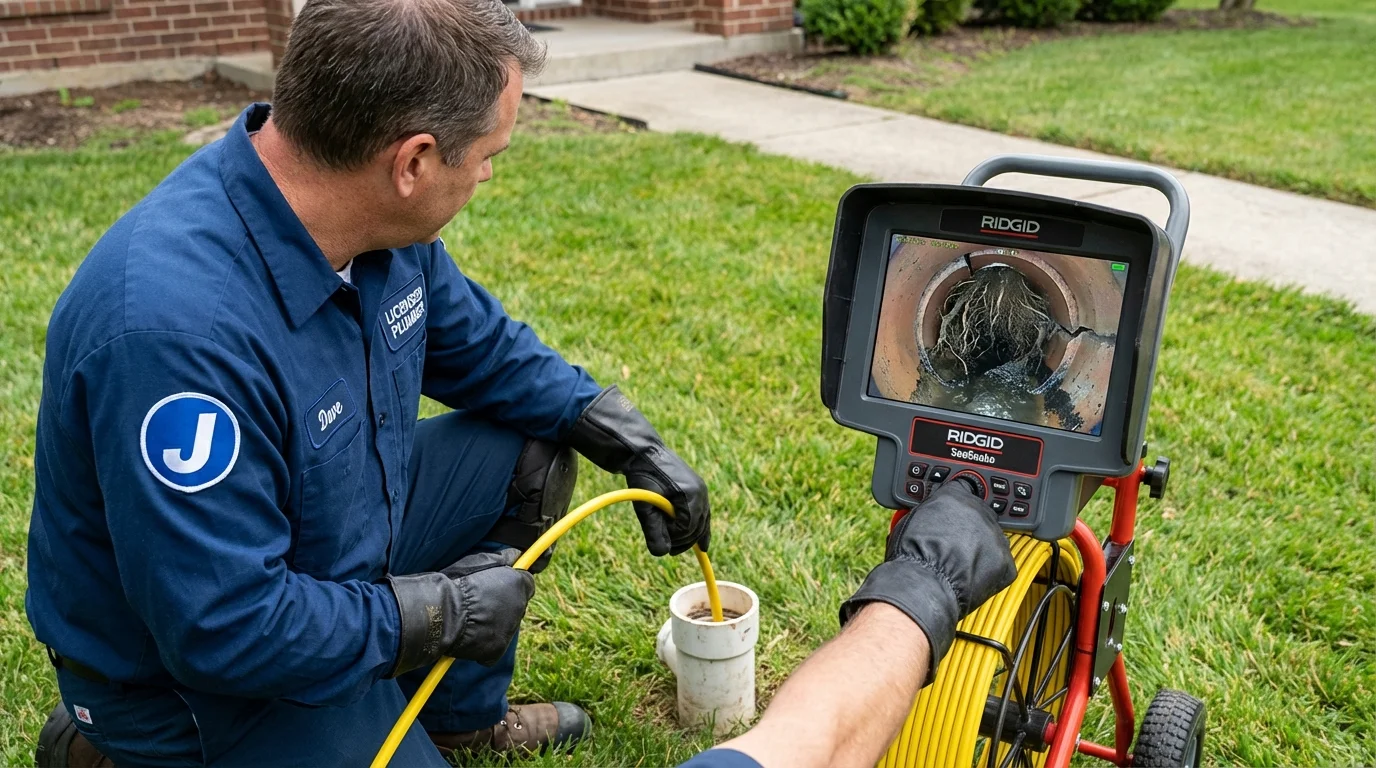 Sewer camera inspection being performed by Johns Plumbing LLC in Wildomar